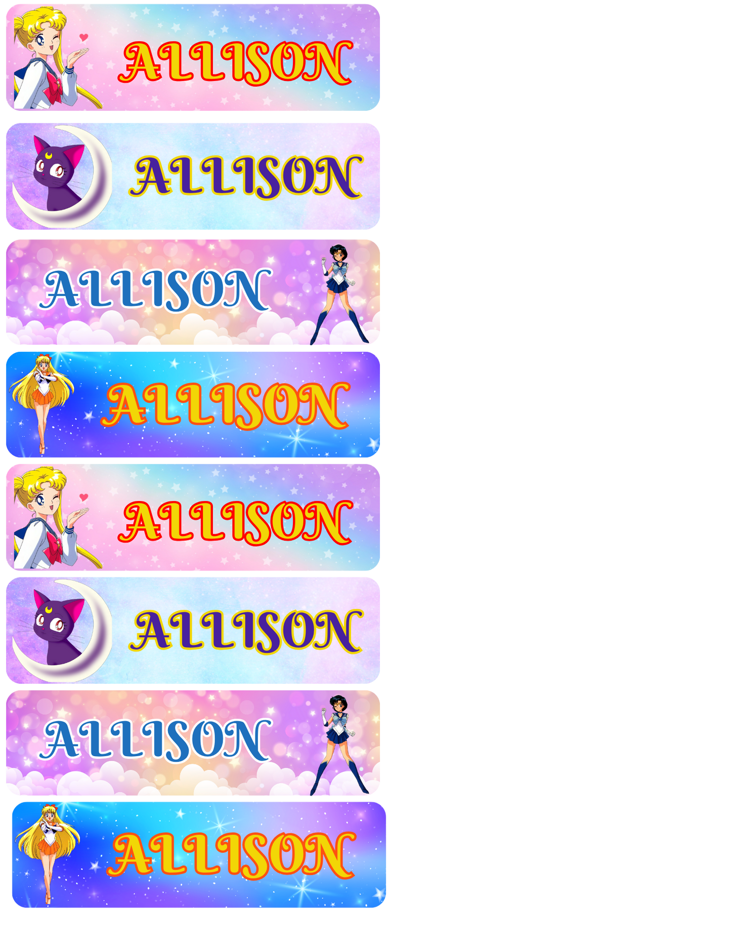 STICKER NAME TAG