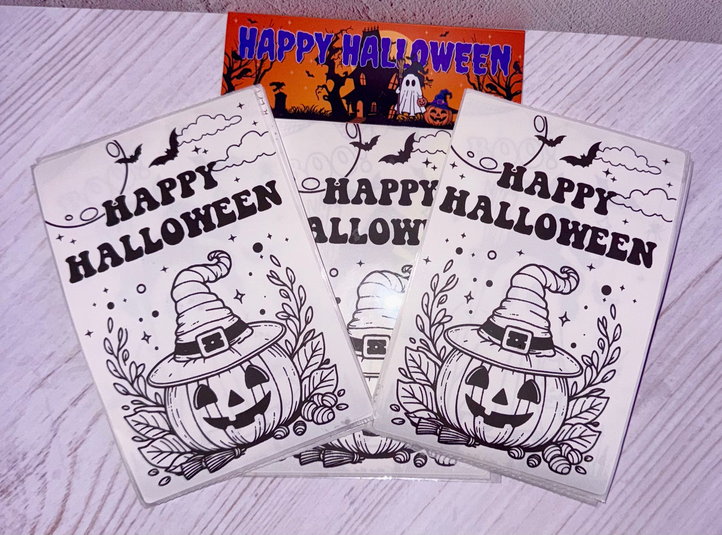 Halloween Coloring Sticker Pages