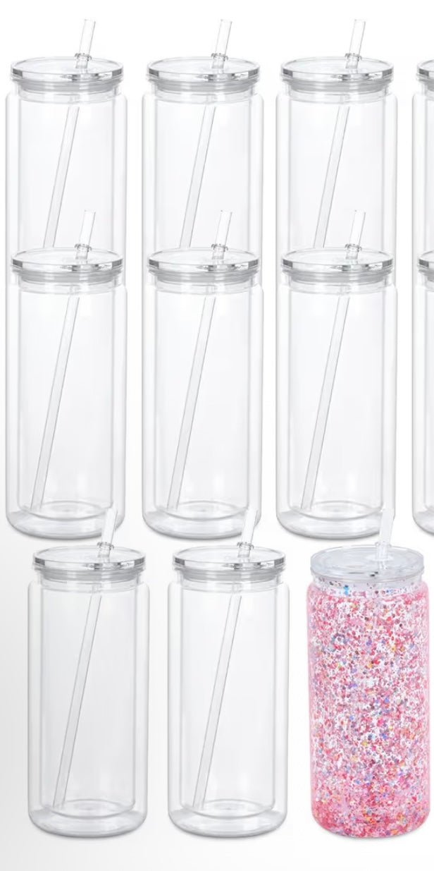 20oz acrylic snow globe cups