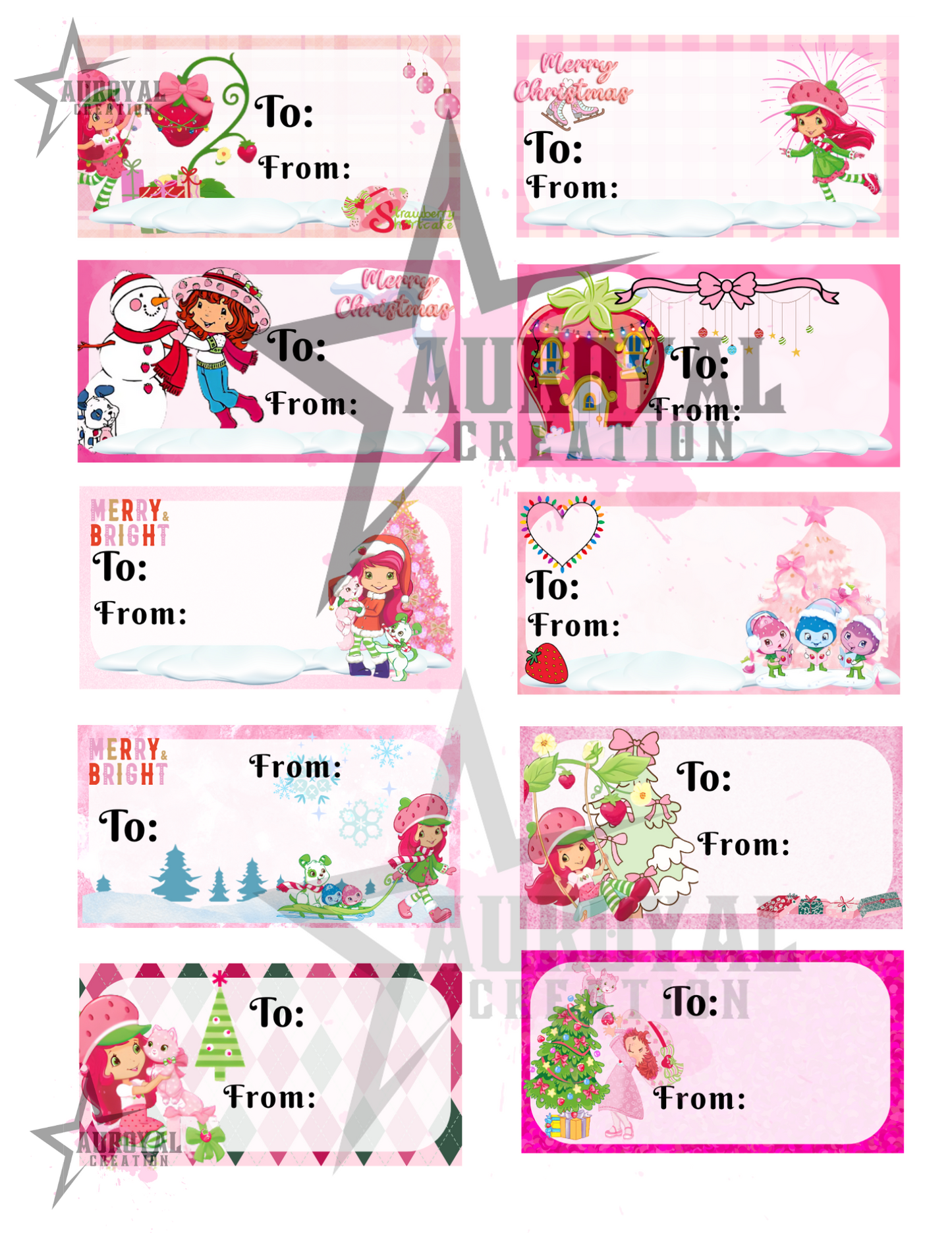 Christmas TO and FROM sticker tags