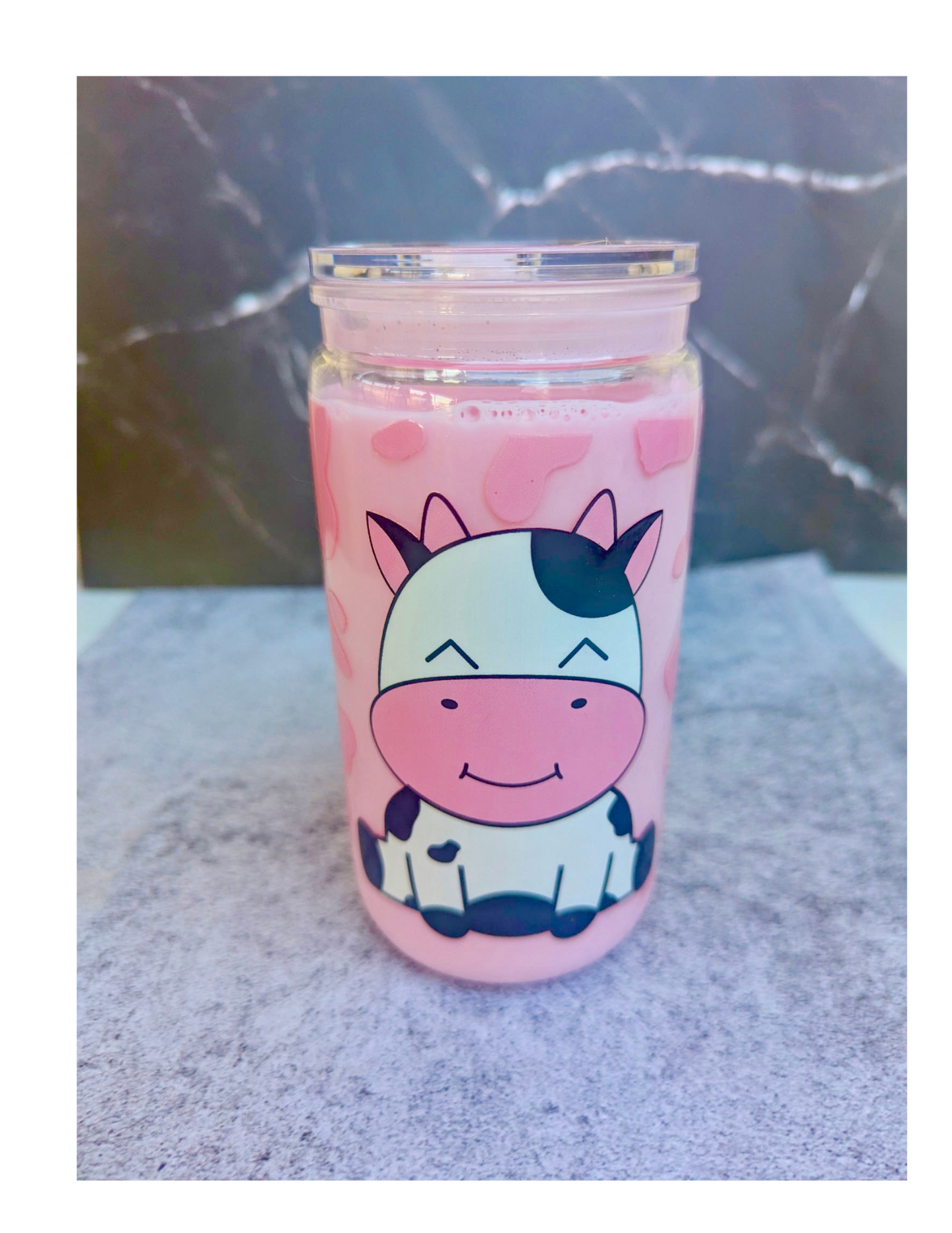 COW  PINK MILK TUMBLER