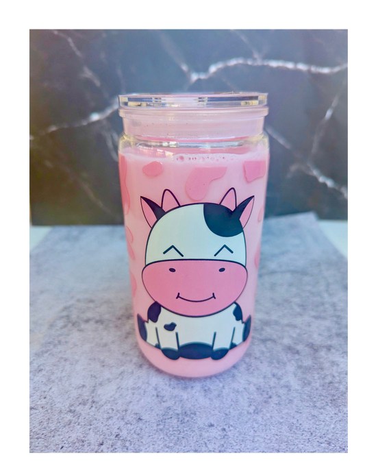 COW  PINK MILK TUMBLER