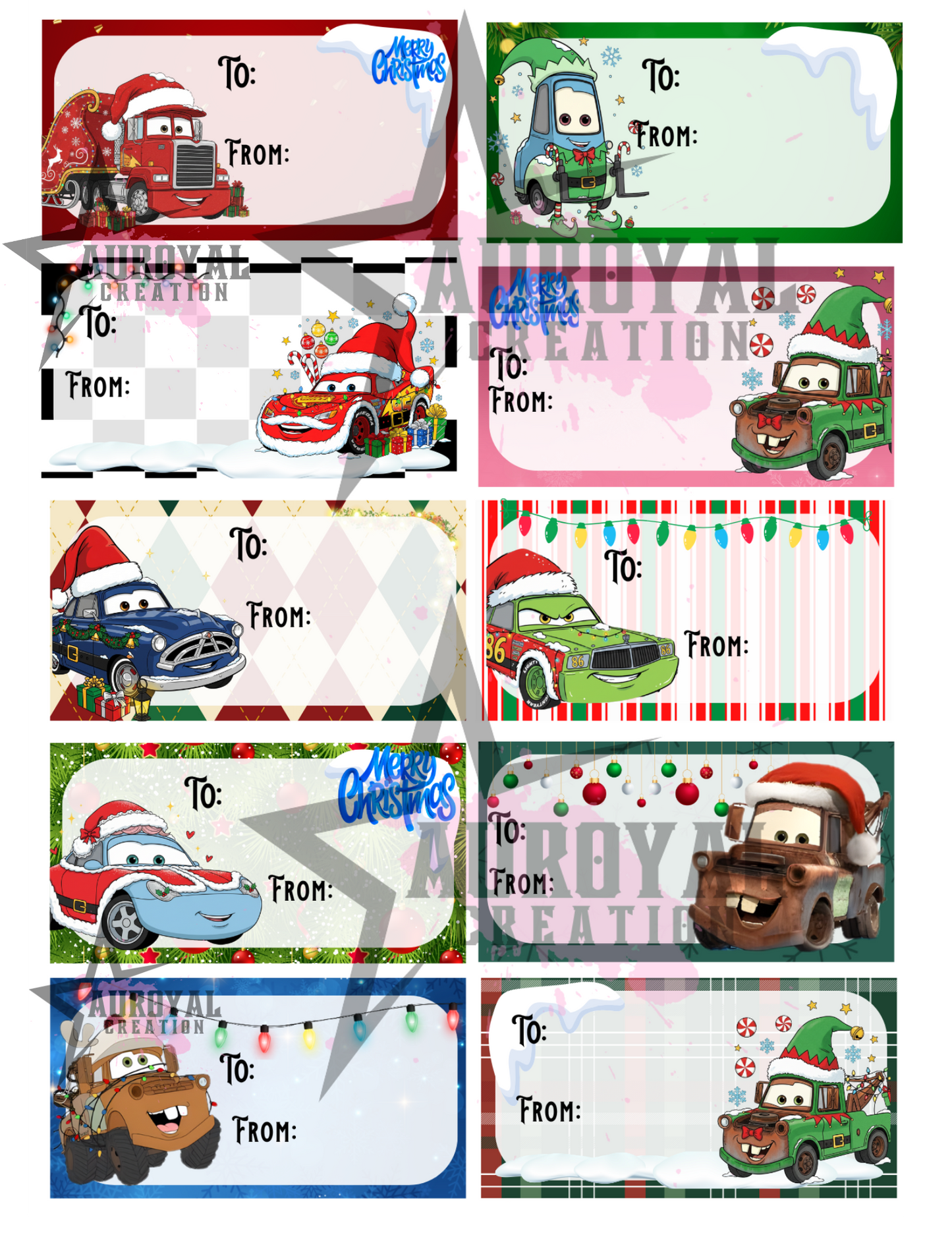 Christmas TO and FROM sticker tags