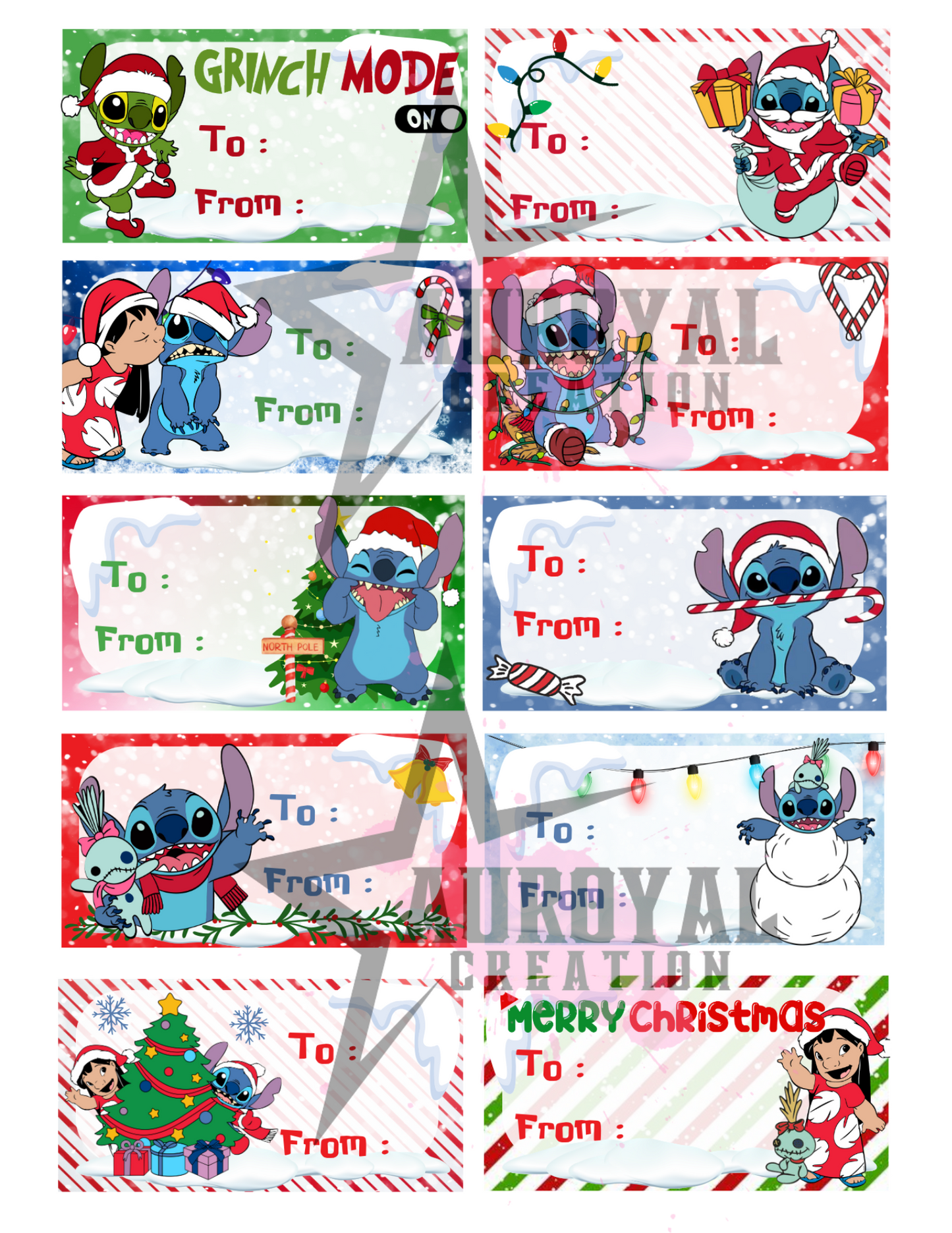Christmas TO and FROM sticker tags