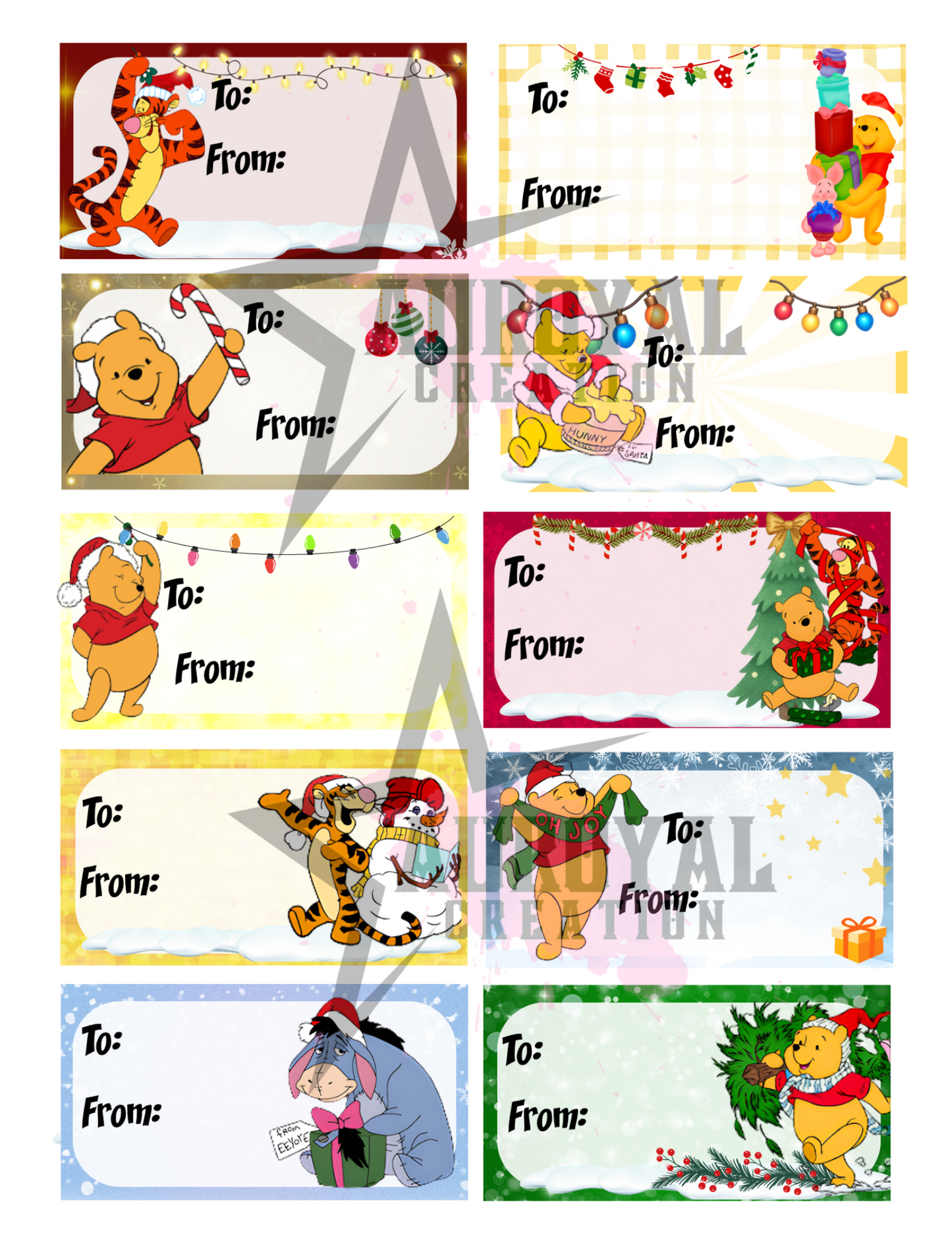 Christmas TO and FROM sticker tags