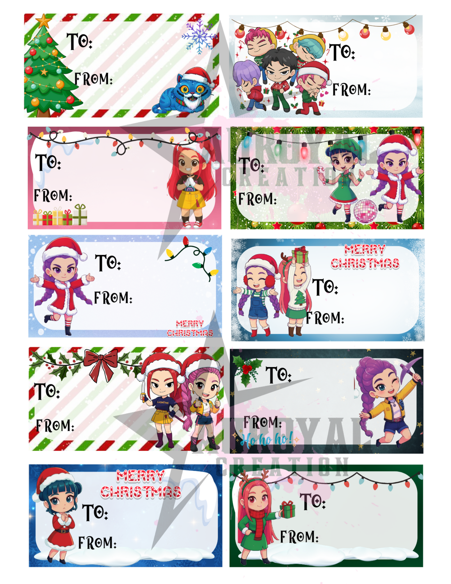 Christmas TO and FROM sticker tags