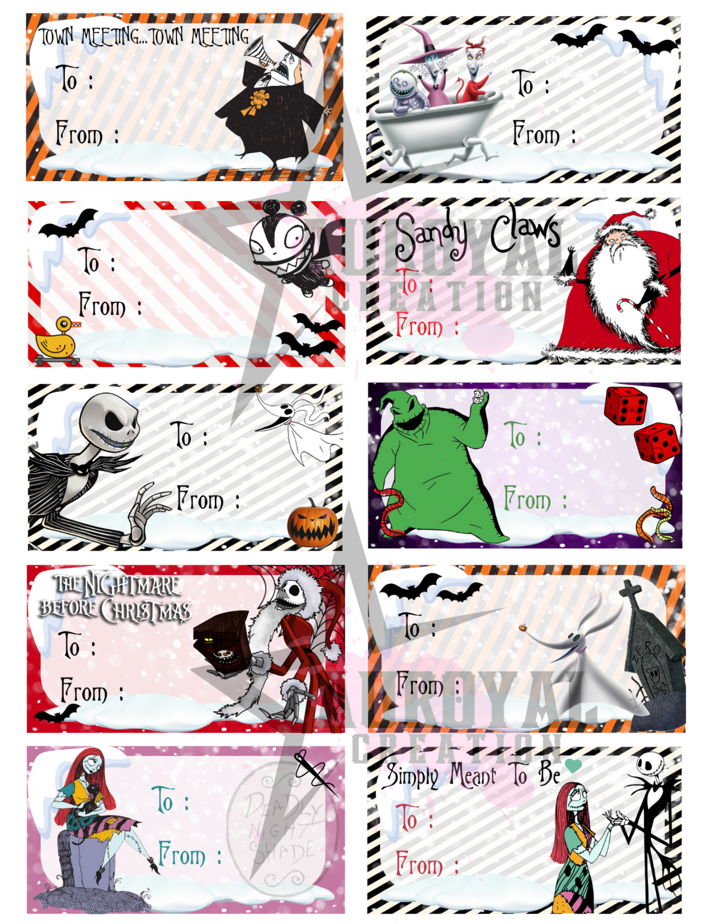 Christmas TO and FROM sticker tags