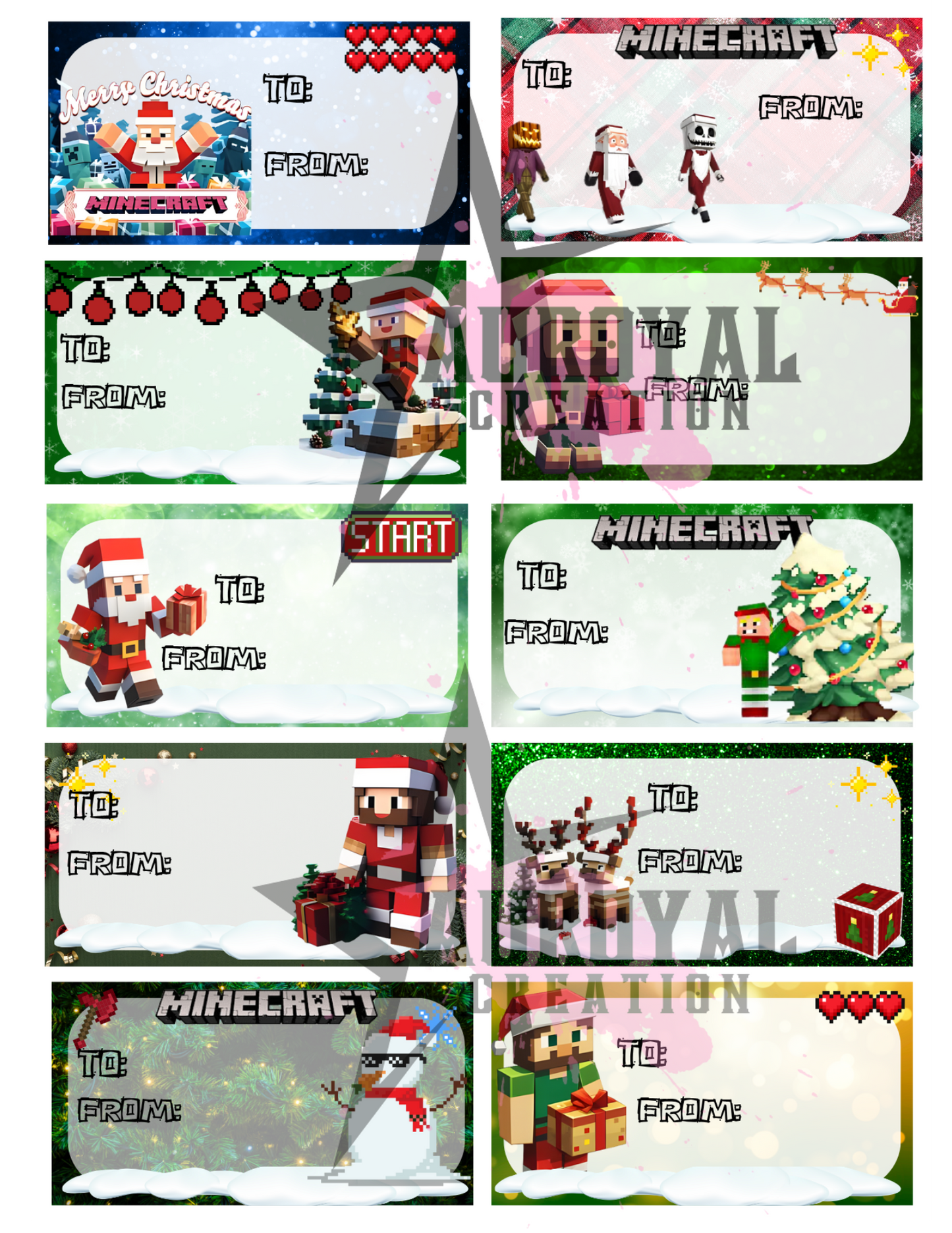 Christmas TO and FROM sticker tags